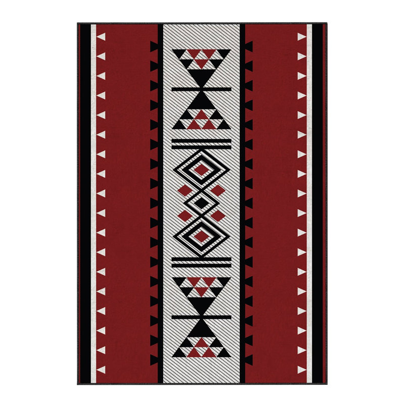 Stylish Woven Area Rug, 4.6 x 7.2 Feet, 100% Polyester, 740 g/m² | Non-Slip Felt Dot Underside, Easy to Clean, Machine Washable at 86°F | Perfect for Living Room, Bedroom, and Dining Areas, Durable & Elegant Design