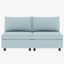 Canapé modulaire de rangement modulaire avec canapé-lit, chenille, bleu antique, 8, 129 po Profondeur, 124 po Large, 32 po Lit en tissu chenille haute, 125,96 po Profondeur, 120,79 po Largeur, 32,1 po Hauteur