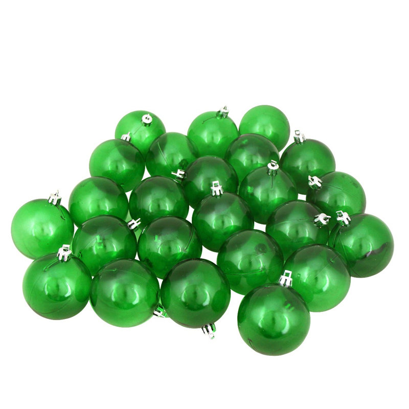 Boule de Noël mat incassable, Vert transparent