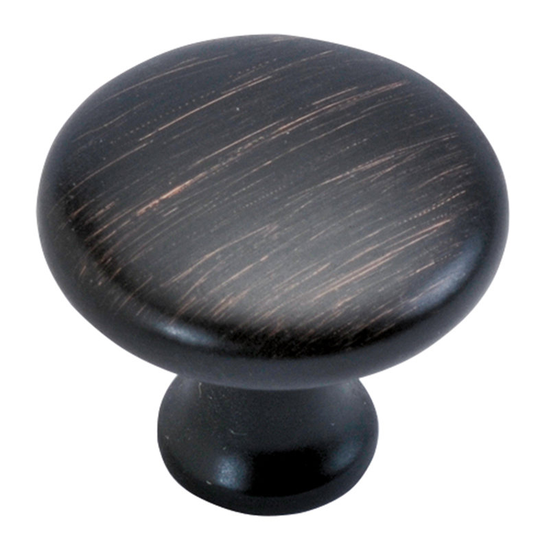 Poignée champignon Conquest Collection - Bouton d'armoire de 1-1 / 8 po de diamètre - Bronze rétro - Quincaillerie transitionnelle pour tiroirs et armoires