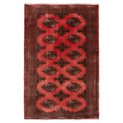 Tapis rouge Baluch 3 pi 3 po x 4 pi 8 po