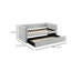 Lit de jour Trace Trundle, revêtement en tissu noir, Chesterfield, garniture cloutée-125117079-125117081