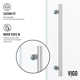 Elan 64-68" W x 74" H Sliding Frameless Shower Door with 3/8" Clear Glass