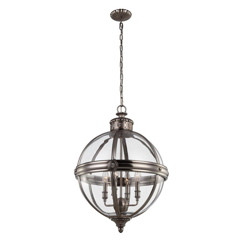 Doxey 4 - Light Sphere Pendant, Antique Nickel
