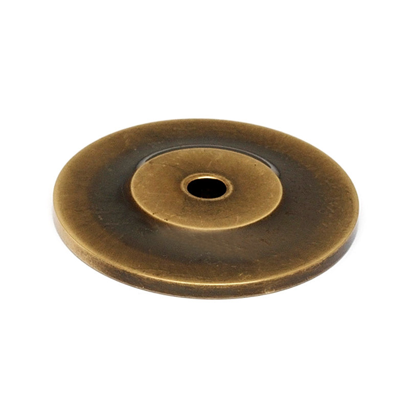 Traditional Brass Back Plate, Antique English Matte, 1.75" H x 1.75" W x 0.125" D