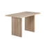 Table de bar d'extérieur Ladaryl en bois d'eucalyptus brossé naturel