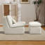 Fauteuil d'appoint rembourré avec repose-pieds Modern-998673943