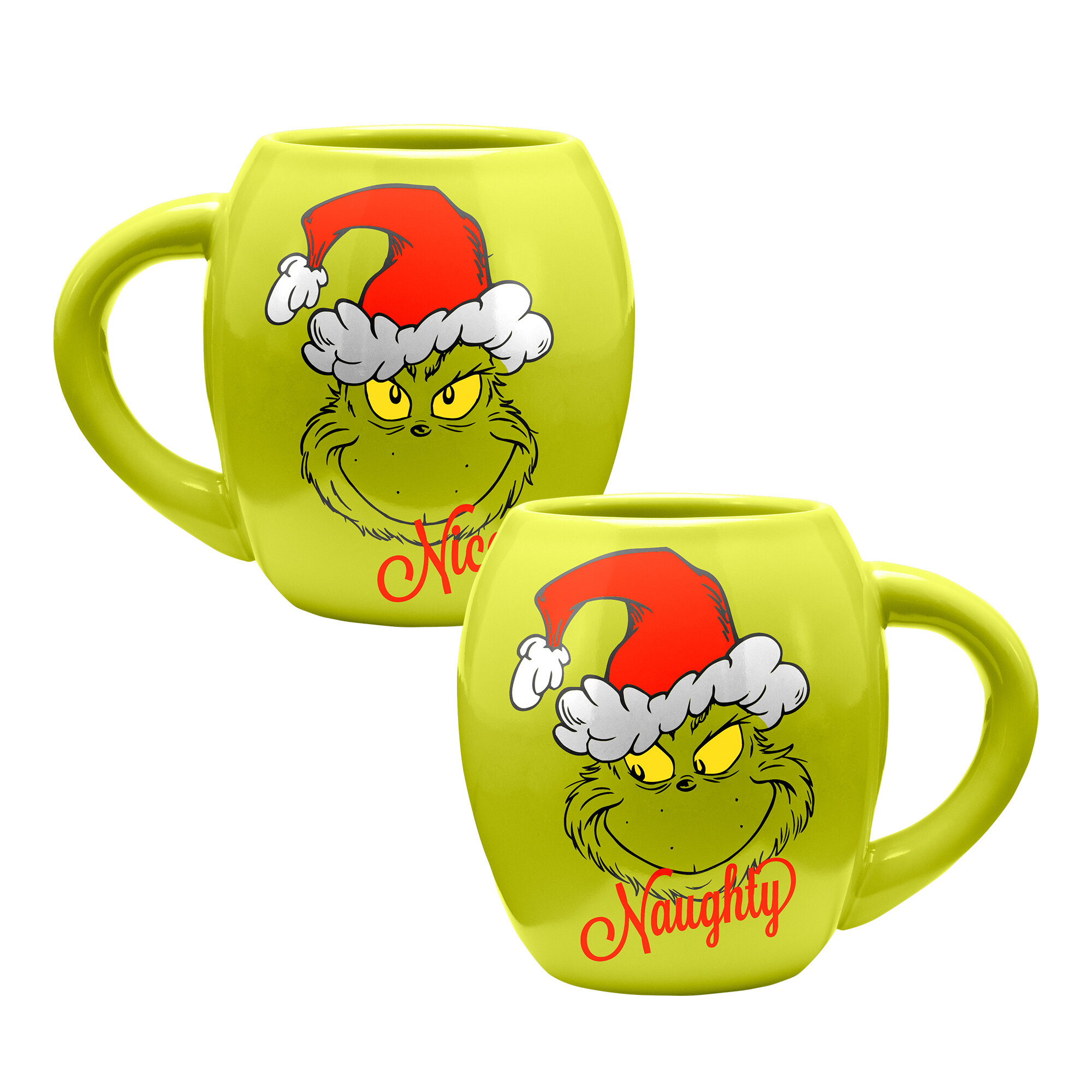 Large Grinch Mug with Red Handle | 32 oz