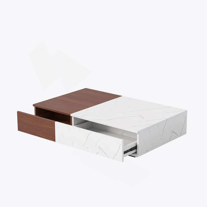Coffee Table , Brown/White