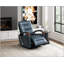 Luxueux fauteuil inclinable et pivotant avec revêtement en similicuir et accoudoirs en bois d'hévéa massif pour une vie moderne-686945233