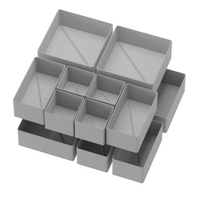 Paquet de 12 paniers de rangement pour vêtements, chambres de bébé et diviseurs de rangement pour vêtements de bébé, sous-vêtements et chaussettes