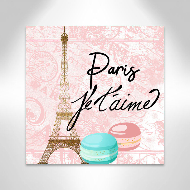 Bonjour paris 1, H 24 po x l 24 po x P 1,5 po, Toile