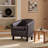 Seldon 28'' H Vegan Leather Barrel Chair-259411567