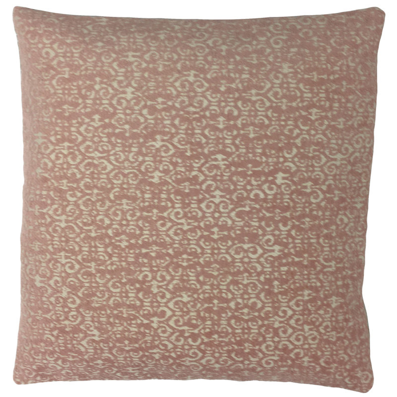 Coussin damassé , 20 po X 20 po, Rose
