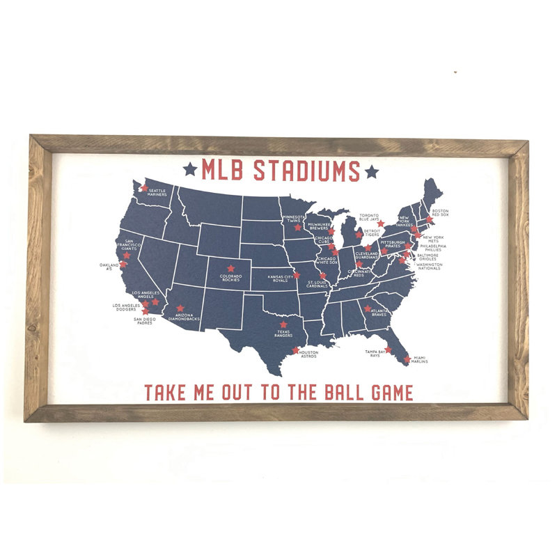 Mlb States Pinboard, Blanc, H 16 po x l 28 po