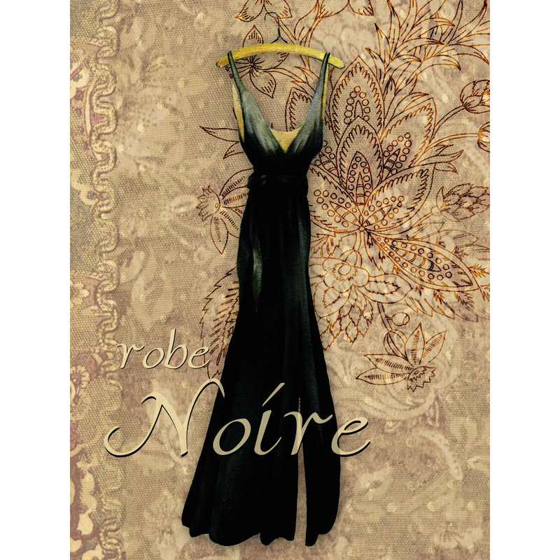 Dentelle noire - impression sur toile tendue, H 40 po x l 30 po