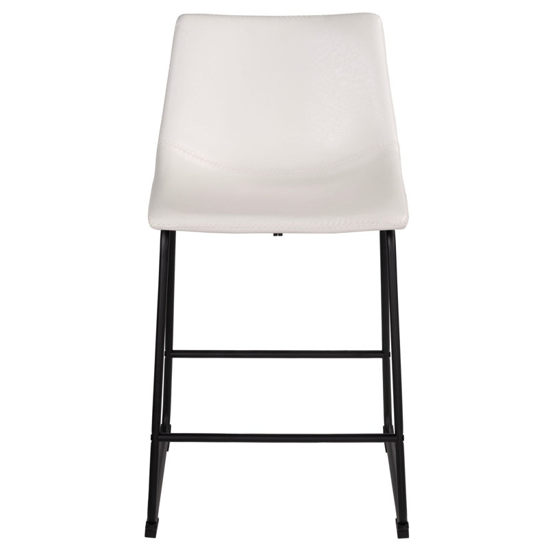Tabouret de comptoir Dorielle, Tabouret de comptoir (siège d'une hauteur de 24 p, Blanc