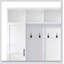 Portemanteau polyvalent 3-en-1 avec 6 crochets, banc de rangement en noyer de ferme avec tablettes réglables, portemanteau d'entrée de 55 pouces-362696760