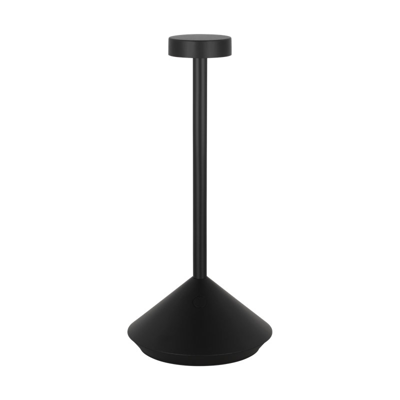 Moneta Short Accent Rechargeable Table Lamp, Black