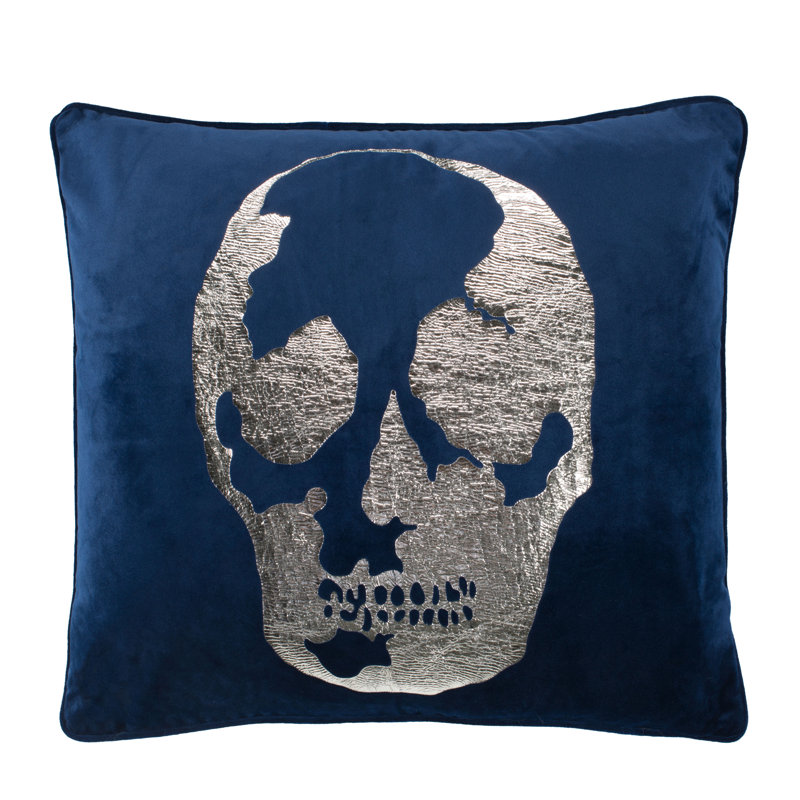 Rayen Metallic Applique Reversible Throw Pillow