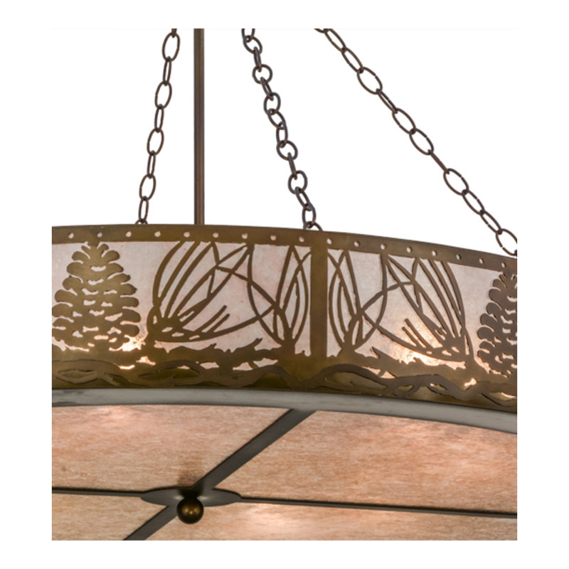Mountain Pine 8 - Light Drum Chandelier