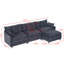Canapé modulaire modulaire en L 108 po avec repose-pieds en chenille de 108 po pour salon et chambre à coucher-129424600