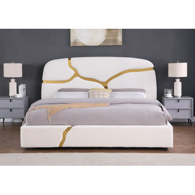 Desalvo Upholstered Stainless Steel Decoration Bed