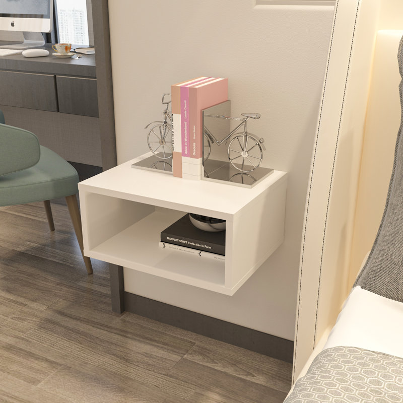 Damaree 45cm W Bedside Table, White