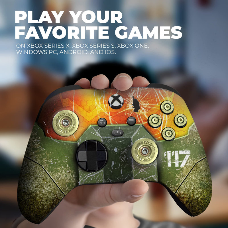 DreamController Attackk On Titan contrôleur X-box personnalisé sans fil compatible avec X-box One / X-box Series X / S Fièrement personnalisé aux États-Unis avec impression permanente par HYDRO-DIP (PAS JUSTE UNE PEAU)