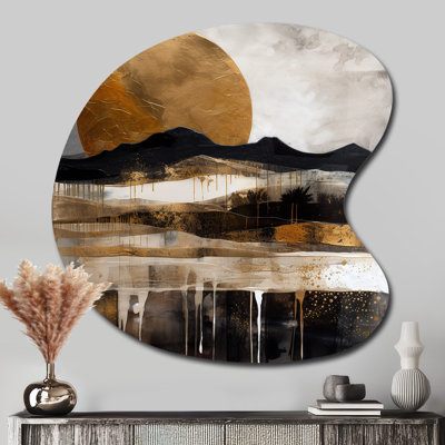 Fenella - Landscape Modern Drop Shape Irregular Metal Wall Decor