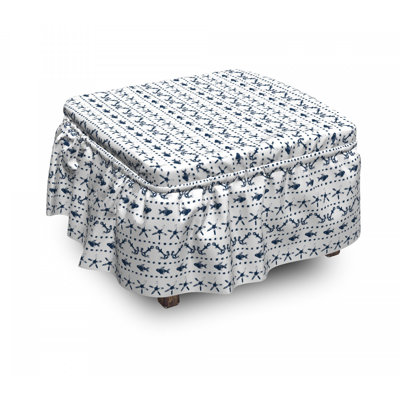 Box Cushion Ottoman Slipcover