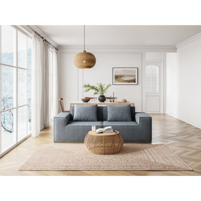 2 Gray Foam Bed, Convertible Tofu Block Style, Removable Washable Corduroy, Vacuum Compression For Living Room Relax With Wide Sitting Depth, Compressed Bedroom