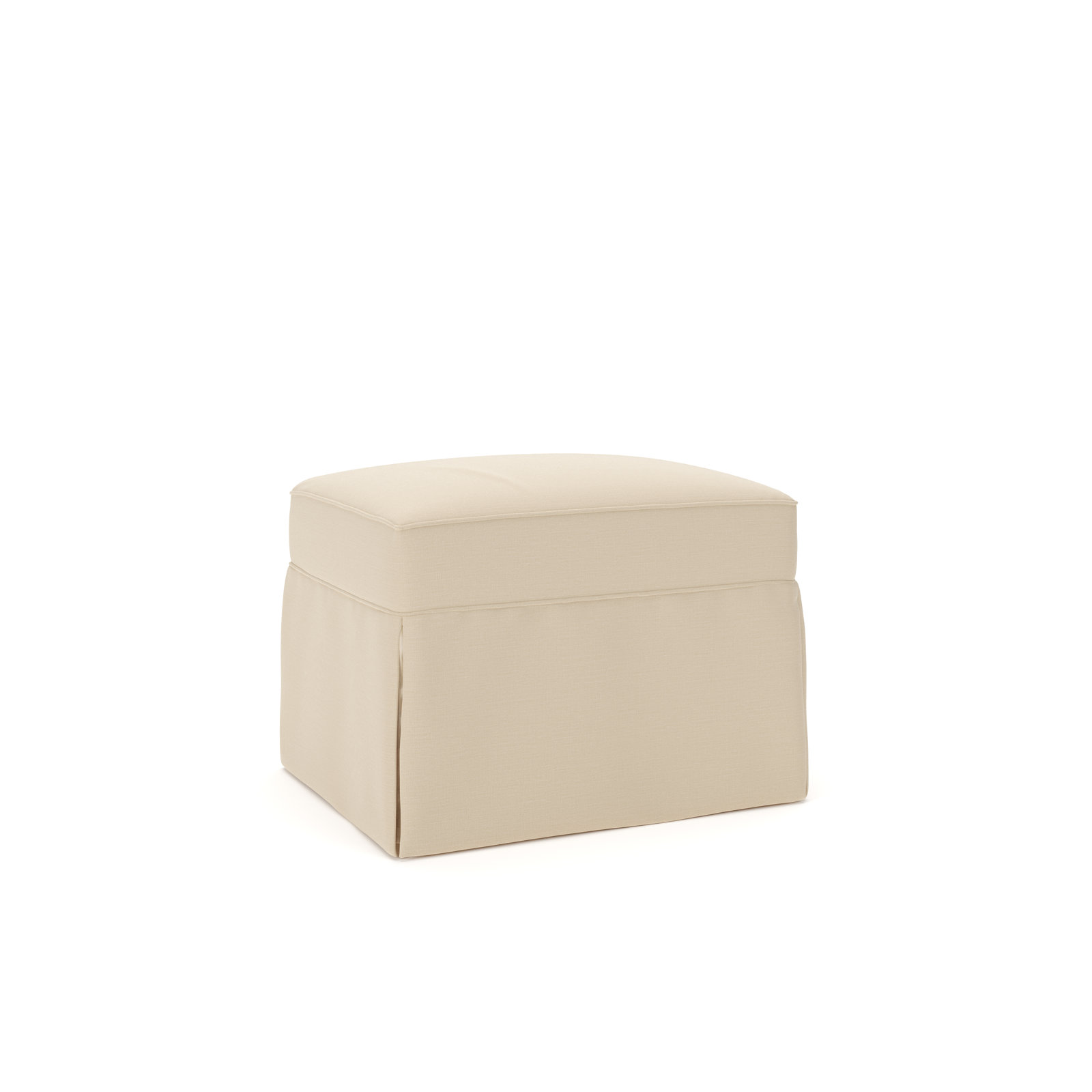 Amari 33" Ottoman, Canvas Flax Sunbrella® Canvas