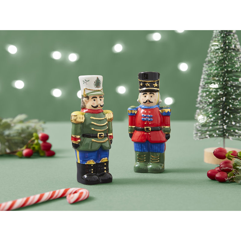 Spode Christmas Tree Nutcracker Salt & Pepper 4.5"