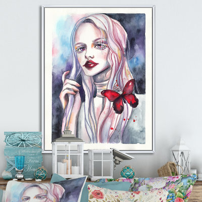 Portrait of a Grunge Girl V - Art mural rétro sur toile