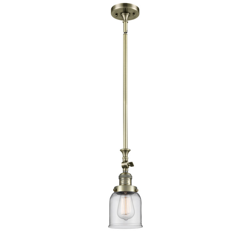 Hardcastle 1 - Light Single Pendant, 6 Watt Vinage LED Bulb, Clear, Antique Copper