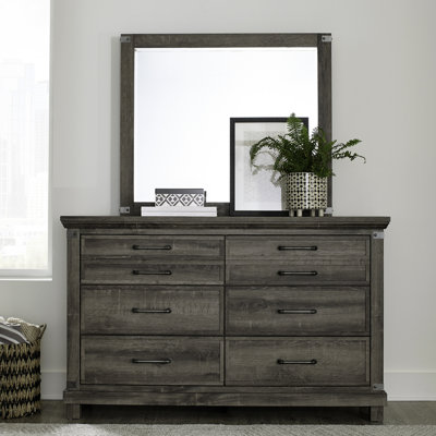 Lafever Opt Panel Bed, Dresser & Mirror -  Liberty Furniture, 903-BR-OKPBDM