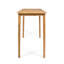 Table de bar rectangulaire en bois à finition minimaliste, hauteur de 40 pouces, apparence esthétique naturelle