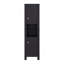 Armoire de salle de bain H 63,3 po, 2 portes, 6 tablettes, wengé noir - Salle de bain