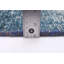 Tapis bleu foncé en laine noué à la main de conception unique nouvel âge 6 pi 8 po x 9 pi 7 po Cobberas
