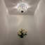 Plafonnier Tiffany en verre coloré blanc de style baroque avec ampoules DEL incluses: l 12 po x P 12 po x H 8 po