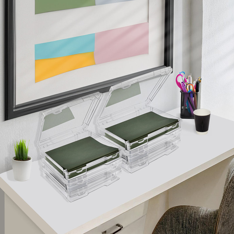 Ensemble de 6 bacs de rangement suspendus en plastique transparent Sorbus 