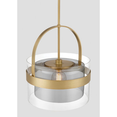 Ravik 15.5" 1-Light  Convertible Pendant/Semi-Flush Mount
