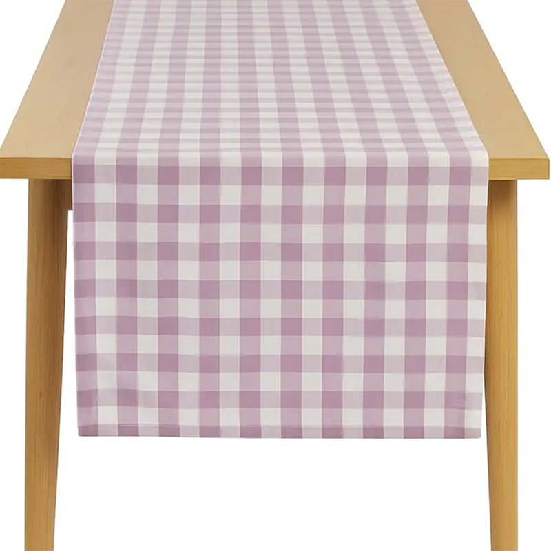 Buffalo Checkered Farmhouse Table Runner, 54" x 16" , Purple