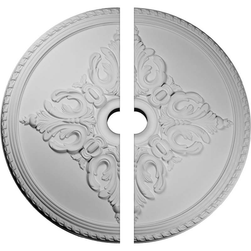 Médaillon de plafond Endurathane Milton, diamètre extérieur de 54 1/4 po x P 6 po x P 2 7/8 po (convient aux auvents jusqu'à 10 1/2 po), apprêté en usine