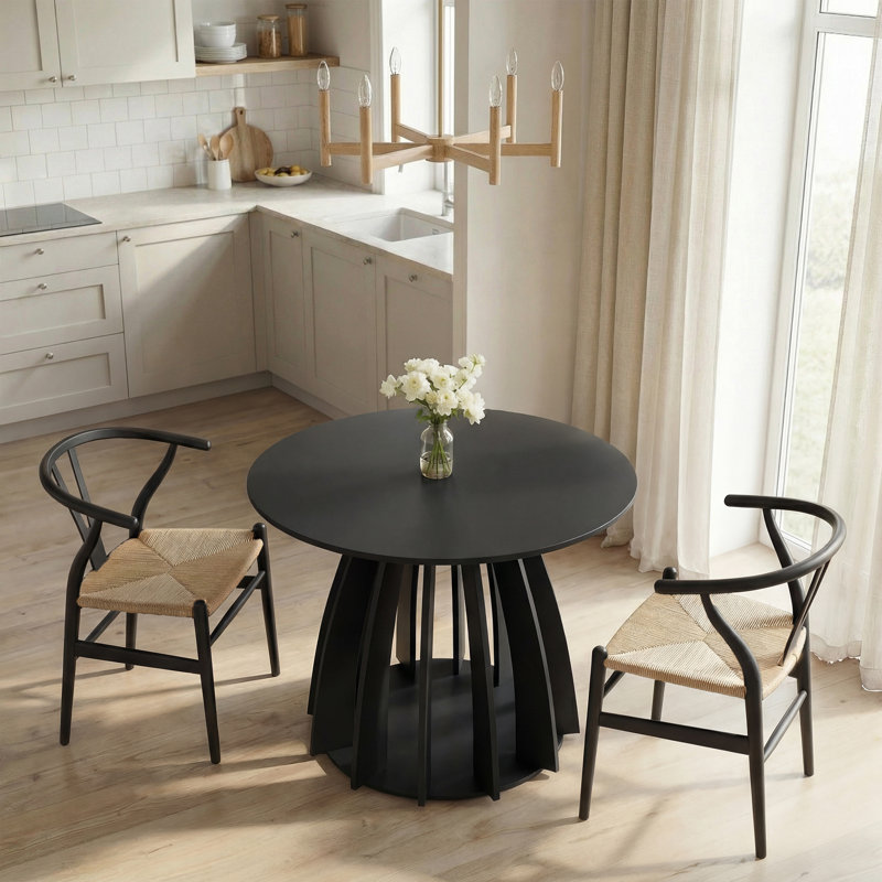 Round Dining Table, Black