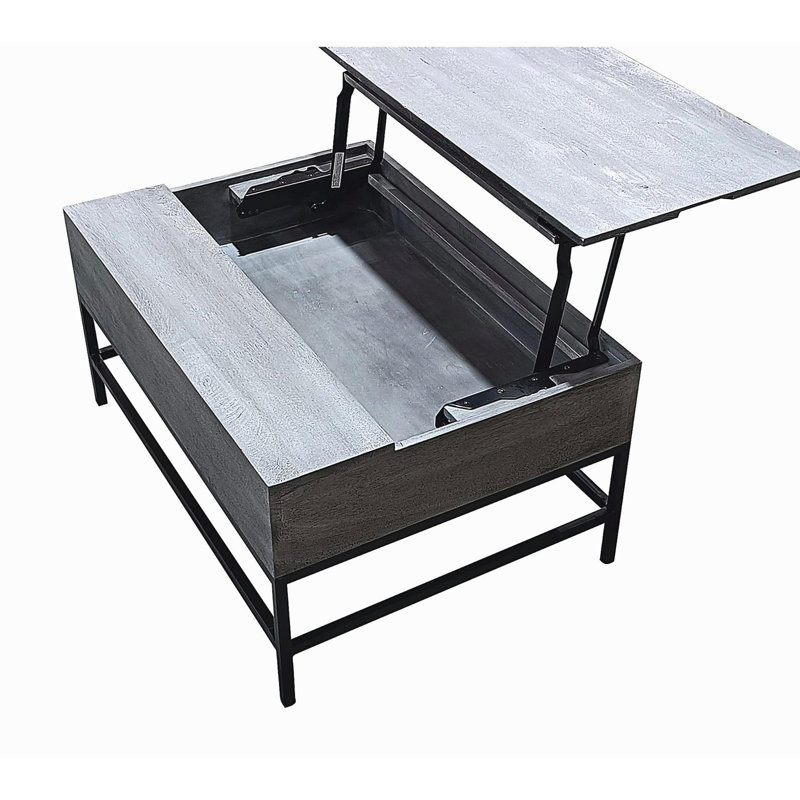 Table basse à plateau relevable gris