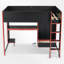 Lit mezzanine en bois avec bureau intégré, lumières DEL et rangement-791196630