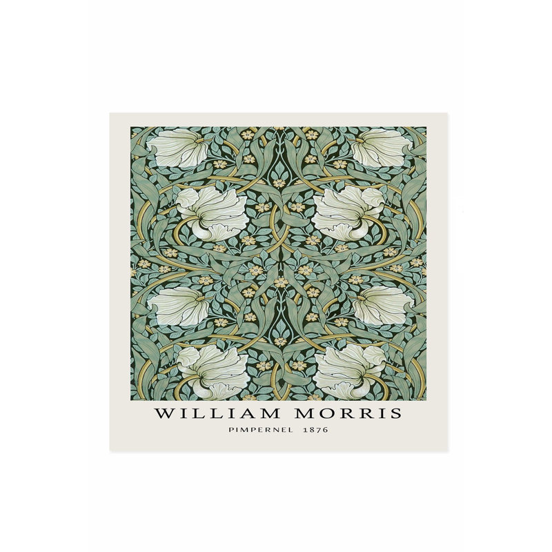 Impression florale classique sans cadre William Morris Pimpernell II, H 16 po x l 16 po