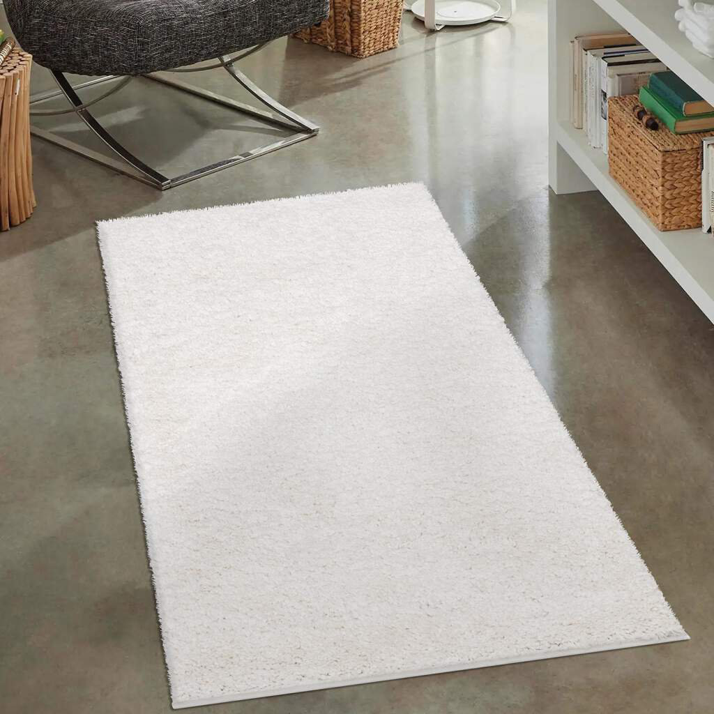 Teppich City Shaggy 500 Hochflor Creme - Flauschig - Weich - Einfarbige Langflor Wohnzimmer Teppich